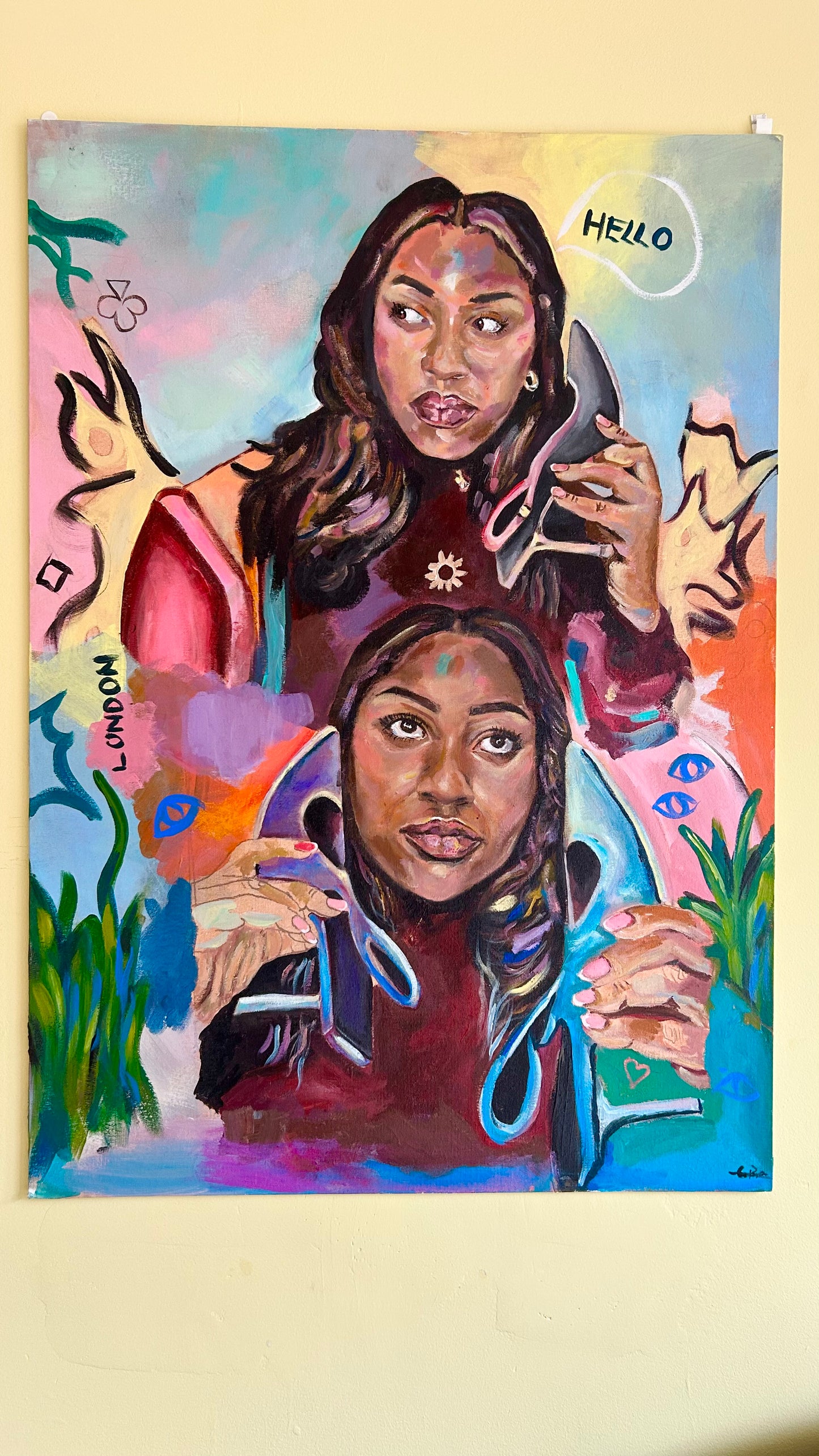 Original Painting - Conversations with myself